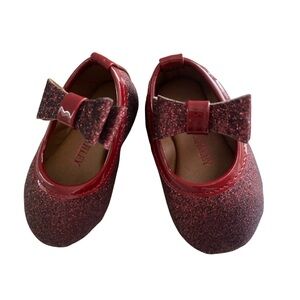Baby Girl Red Glitter Ballet Flats